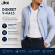 JBS T-shirts med V-hals i hvid 2-pak til herre – L og 2XL