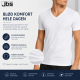 JBS 2-pak bambus t-shirt med V-hals i hvid til herre