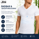 JBS 2-pak bambus t-shirt med V-hals i hvid til herre
