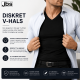 JBS T-shirts med V-hals i sort 2-pak til herre – S, L og 2XL