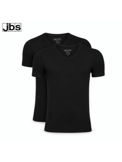 JBS T-shirts med V-hals i sort 2-pak til herre – S, L og 2XL