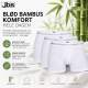 JBS hvide bambusunderbukser 3-pak til herre – aktive størrelser M og 3XL