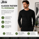 JBS langærmet bomulds t-shirt i sort til herre