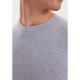 JBS bomulds T-shirt i meleret grå med rund hals til herre – L til 3XL