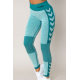 Hummel CLEA Seamless Mid Waist Tights i Meleret Petroleum melange til kvinder