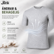 JBS bomulds t-shirt i meleret grå til herre