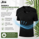 JBS bambus T-shirts i sort 2-pak med rund hals til herre – S, M, XL og 3XL