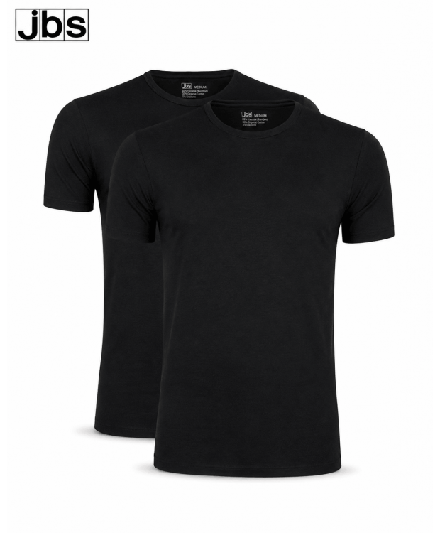 JBS bambus T-shirts 2-pak sort med rund hals – S, M, XL, 3XL billede