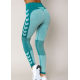 Hummel CLEA Seamless Mid Waist Tights i Meleret Petroleum melange til kvinder