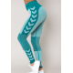 Hummel CLEA Seamless Mid Waist Tights i Meleret Petroleum melange til kvinder