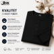 JBS langærmet bomulds t-shirt i sort med knapper til herre