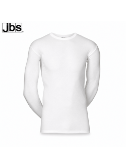 JBS klassisk langærmet bomulds t-shirt i hvid til herre