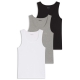 BOSS 3pak tank top i sort, hvid og grå til herre