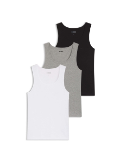 BOSS 3pak tank top i sort, hvid og grå til herre