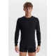 Dovre  bomulds T-shirt i sort med rund hals til herre