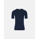 Dovre navy uld-T-shirt med rund hals til herre – S–2XL