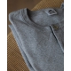Dovre langærmet bomulds t-shirt 1/1 Ærme/Stolpe i grå med knapper til herre