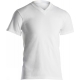  DOVRE Bomuld T-shirt i Hvid med V-hals til Herre – 100% Bomuld