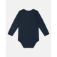 JBS of Denmark langærmet bodystocking i navy til baby | FSC bambus