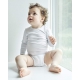 JBS of Denmark langærmet bodystocking i hvid til baby | FSC bambus