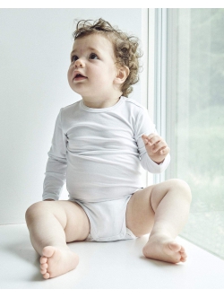 JBS of Denmark langærmet bodystocking i hvid til baby | FSC bambus