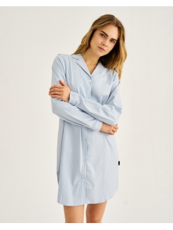 JBS of Denmark Women bambus pyjamas kjole med stribet mønster i blå til kvinder