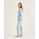 JBS of Denmark Women blåstribede bambus-pyjamasbukser til kvinder – aktive størrelser XS-XXL
