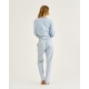  JBS of Denmark Women Bambus Pyjamasbukser i Blåstribet Mønster til Kvinder – Bløde, Åndbare & FSC-certificerede