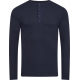 JBS navy langærmet Grandad T-shirt til herre – aktive størrelser S, M, L og XXL