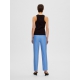 Selected ribbet tanktop i sort til kvinder