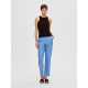 Selected ribbet tanktop i sort til kvinder
