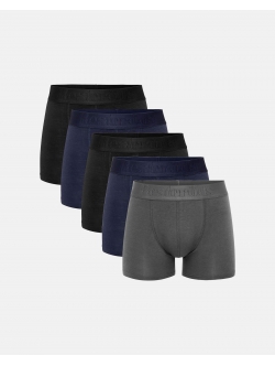 Resteröds 5-pak sorte boxershorts til herre – S-2XL