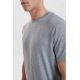 RESTERÖDS bambus T-shirt i grå med rund hals til herre