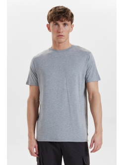 Resteröds grå bambus-T-shirt med rund hals til herre – S-2XL