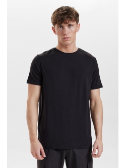 Resteröds sort bambus-T-shirt med rund hals til herre – S-2XL