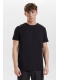 RESTERÖDS bambus T-shirt i sort med rund hals til herre
