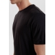 RESTERÖDS bambus T-shirt i sort med rund hals til herre