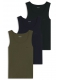 BOSS 3pak tank top i hvid, grå og sort til herre