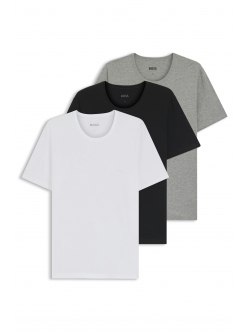 BOSS 3-pak T-shirts i Sort, grå og hvid til herre – aktive størrelser: S, L
