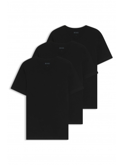 BOSS 3pak t-shirts med v-hals i sort til herre