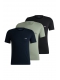 BOSS 3pak t-shirt i multifarvet til herre | Regular fit |