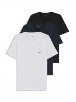 BOSS 3-pak T-shirts hvid, mørkeblå og sort, S–2XL