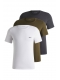 BOSS 3-pak t-shirts med rund-hals i forskellige farver til herre