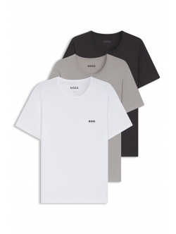 BOSS 3pak bomuld t-shirts i grå nuancer | Regular fit