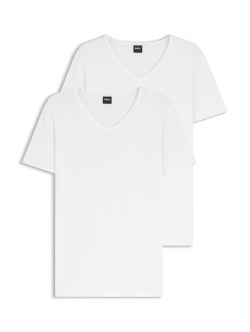 BOSS 2-pak hvide V-hals T-shirts herre, S–2XL