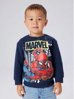 NAME IT Spider-Man sweatshirt marineblå dreng