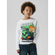 Name It Minecraft langærmet T-shirt i hvid til dreng