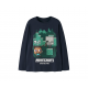 Name It Minecraft langærmet T-shirt i marineblå til dreng