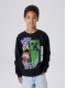 Name It Minecraft sweatshirt i sort til drenge