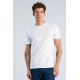 Lindbergh hvid T-shirt med rund hals – aktive størrelser XS, S, M, L, XL, XXL og XXXL